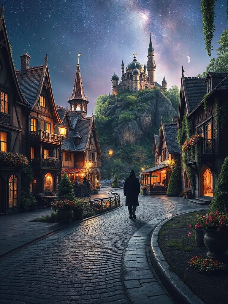Whimsical Dreamlands Village by Crystal Lake