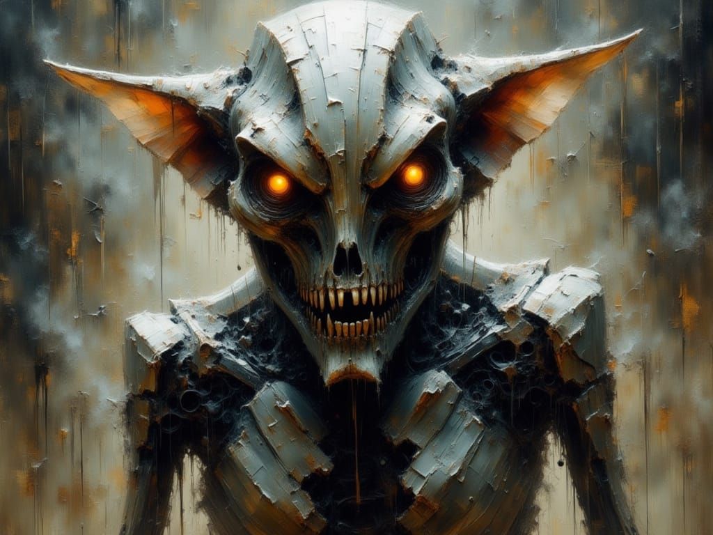 Nightmarish Biomechanical Hybrid in Giger Style