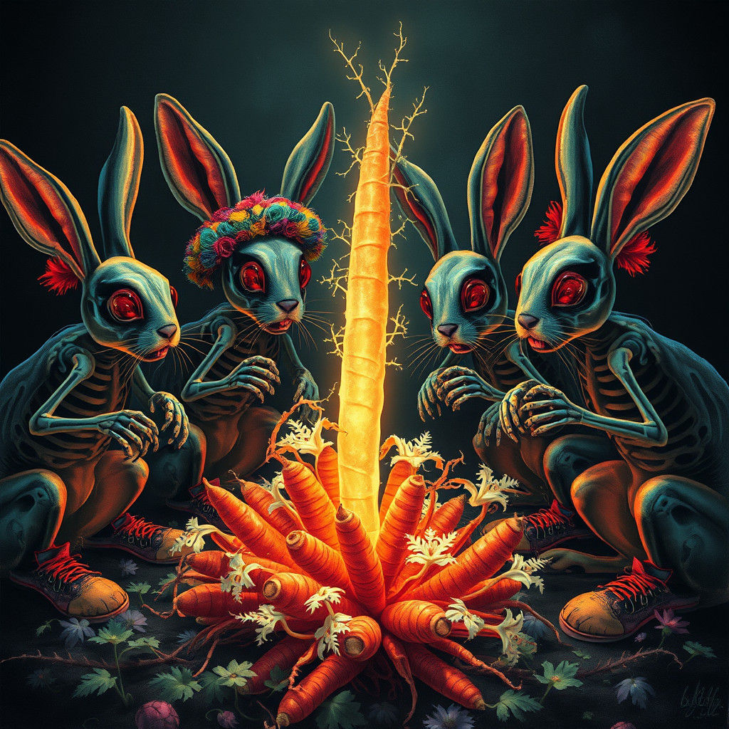 X-Ray Clown Rabbits Devouring Gamma Ray Carrots