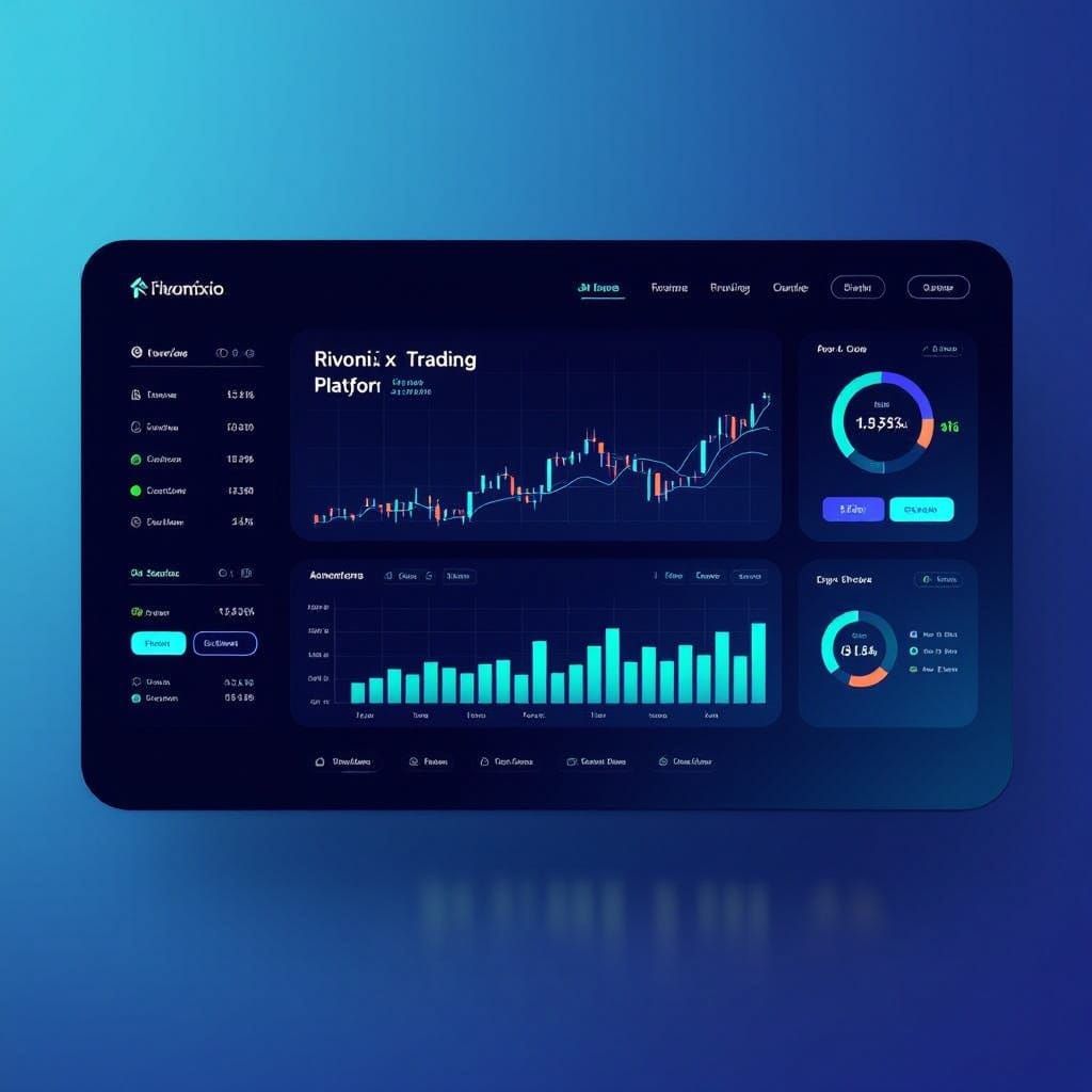 Rivonixio Trading Platform: Futuristic FinTech Interface