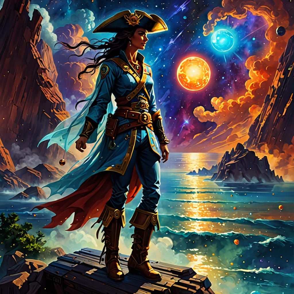 Nebula Galleon in Science Fiction Style