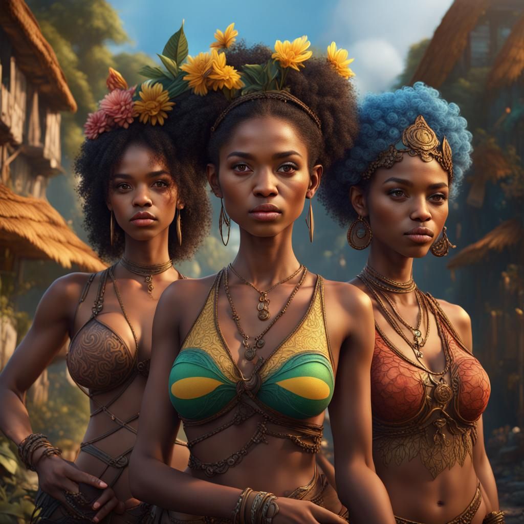 Brazilian Women in Detailed Fantasy Art