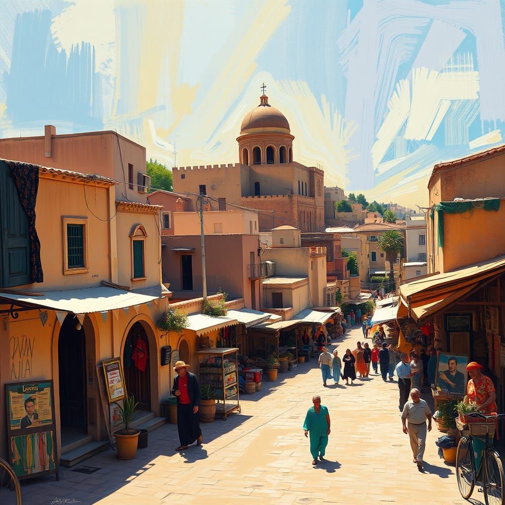 Tunisian Landscapes in Expressive Brushstrokes