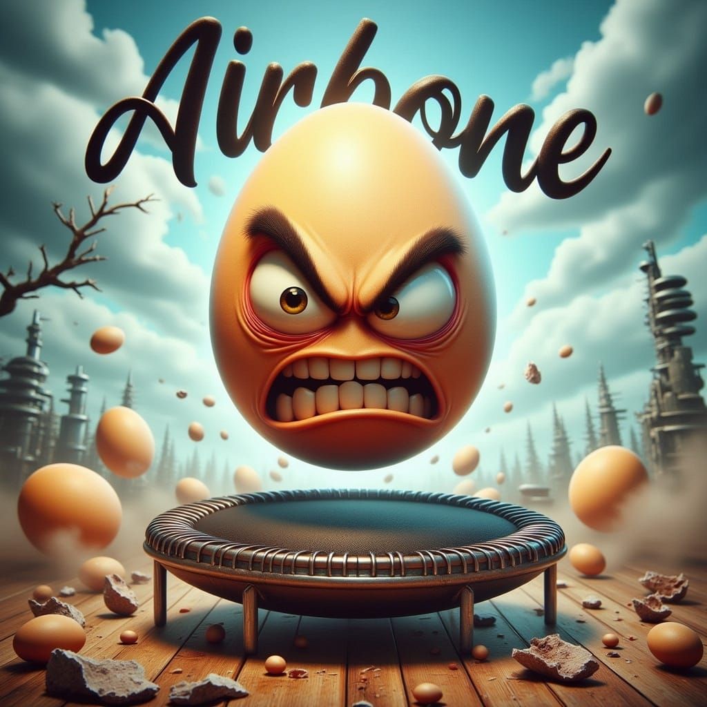 Angry Egg's Airborne Trampoline Jump