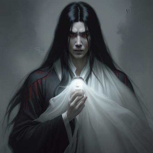 Sinister Chinese Ghost Boy Portrait