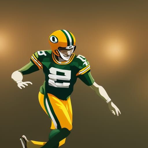 Green Bay Quarterback in Studio Ghibli Style