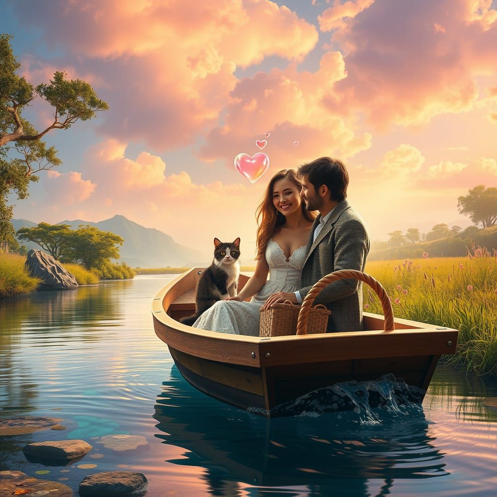 Romantic Boat Ride on Crystal Stream