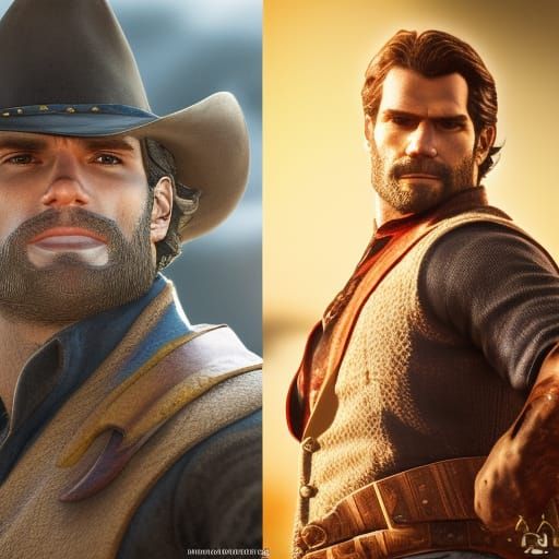 Hyperrealistic Portrait: Henry Cavill as Arthur Morgan