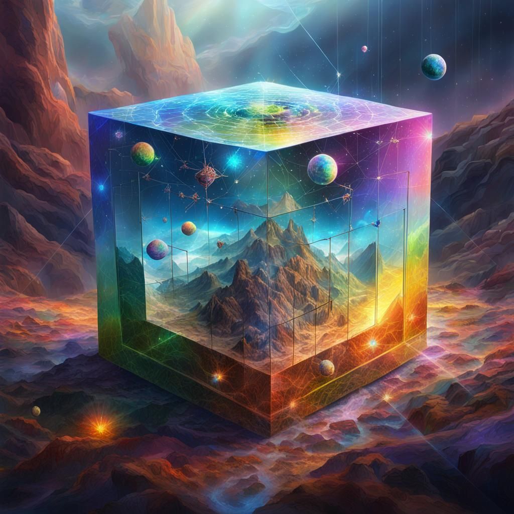 Multidimensional Earth in a Rainbow Prism Cube