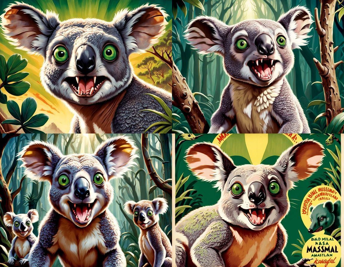 Mysterious Australian Mutant Marsupials in a 1930s Movie Pos...