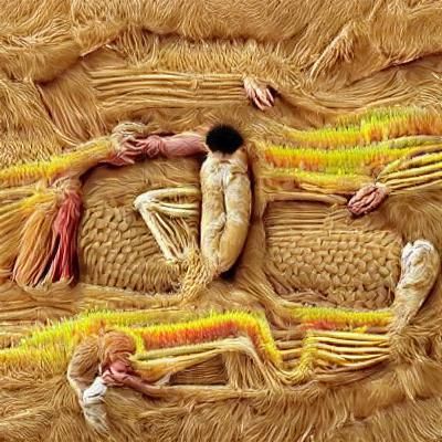 Wheat Woven Human Body Sculpture
