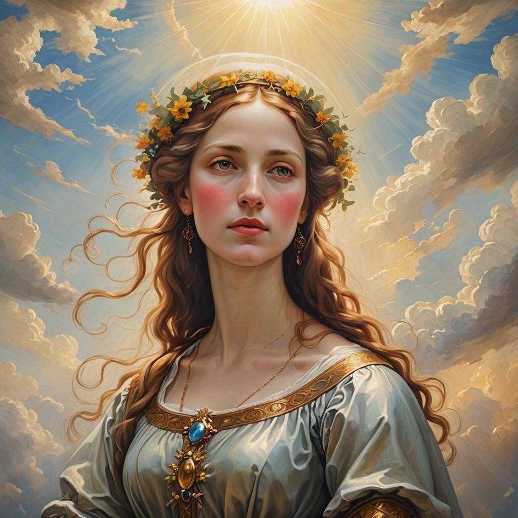 Renaissance Woman in Divine Light