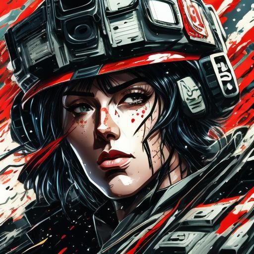<lora:Anime DreamShaper:1.0> Anime Cyborg on patrol in Akira...