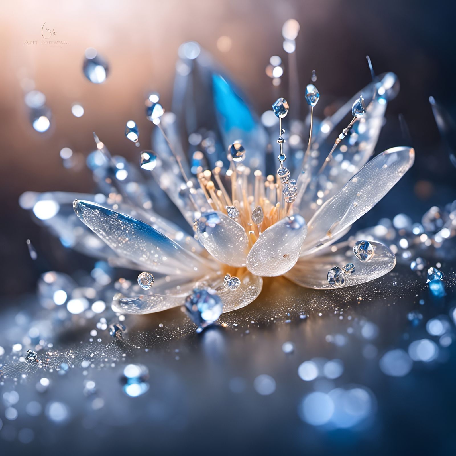 Translucent Crystal Flower Macro Photography