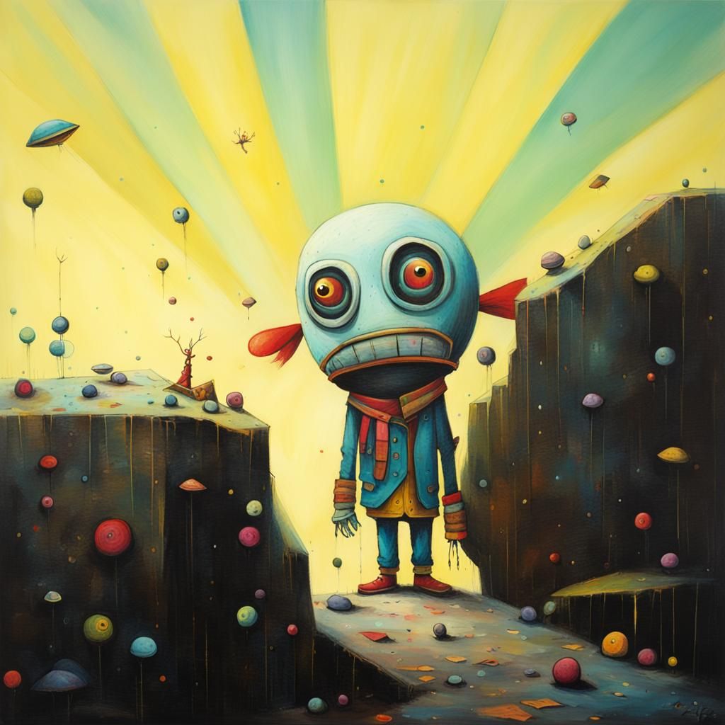 Colorful Street Art Style Surrealist Illustration