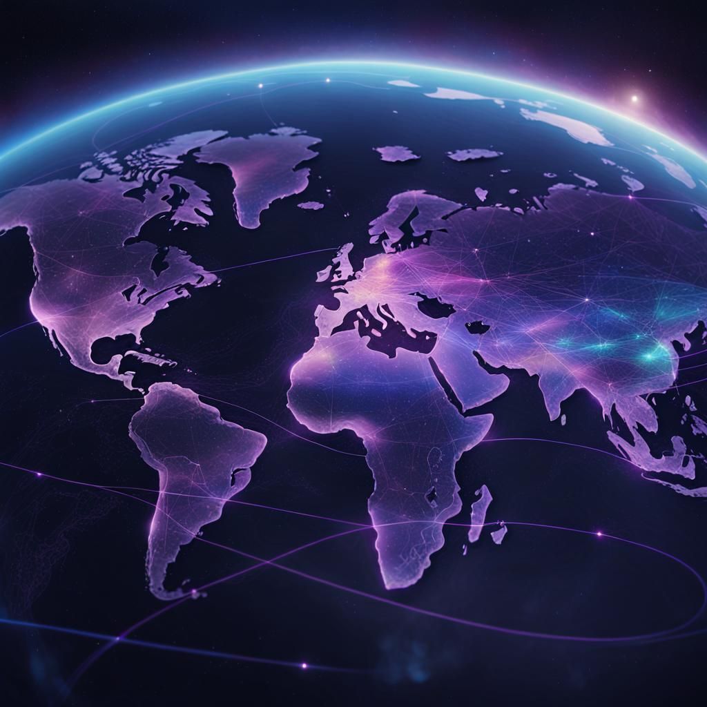 Galactic Map of Earth in Cosmic Space