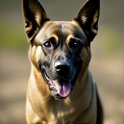 Smiling Ghost Dog in Dark Fantasy Style