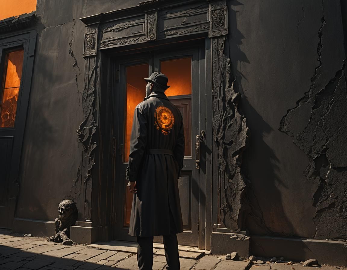 Surreal Hyperrealistic Portrait in Apocalyptic Setting