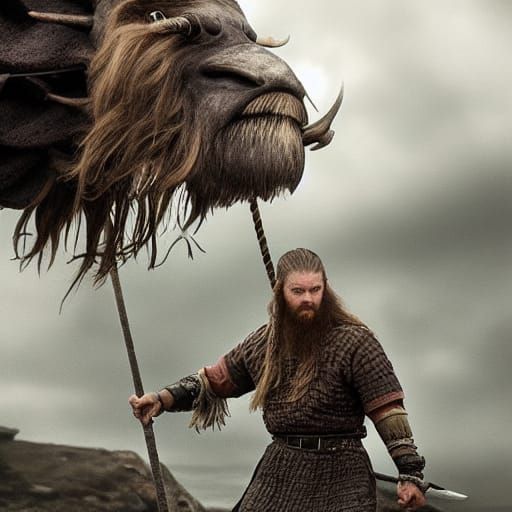 Epic Vikings in Dramatic Digital Matte Painting