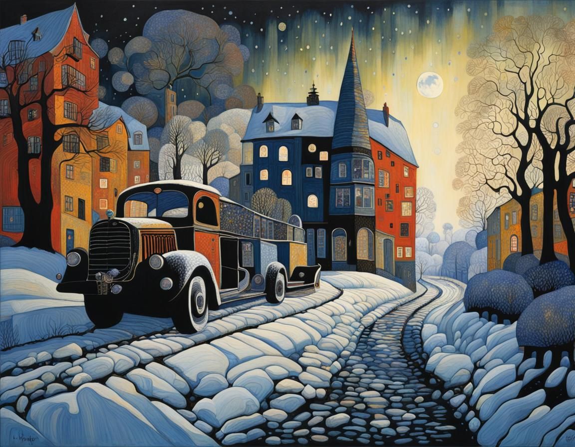 Intricate Mosaic Art in Whimsical Style