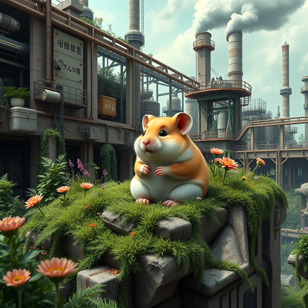 Whimsical Oasis in Industrial Complex