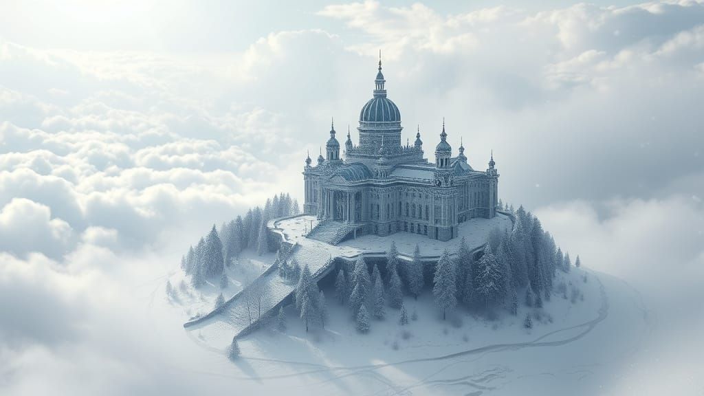 Heavenly Winter Kingdom in Ethereal Splendor