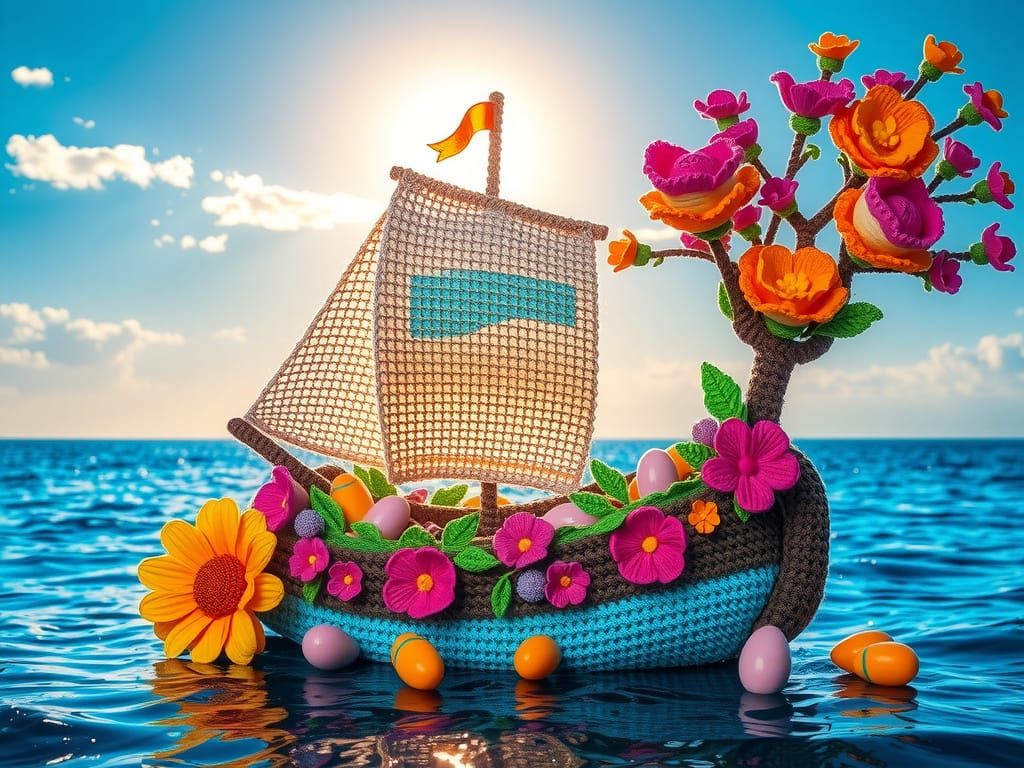 Easter Ship in Iridescent Beauty