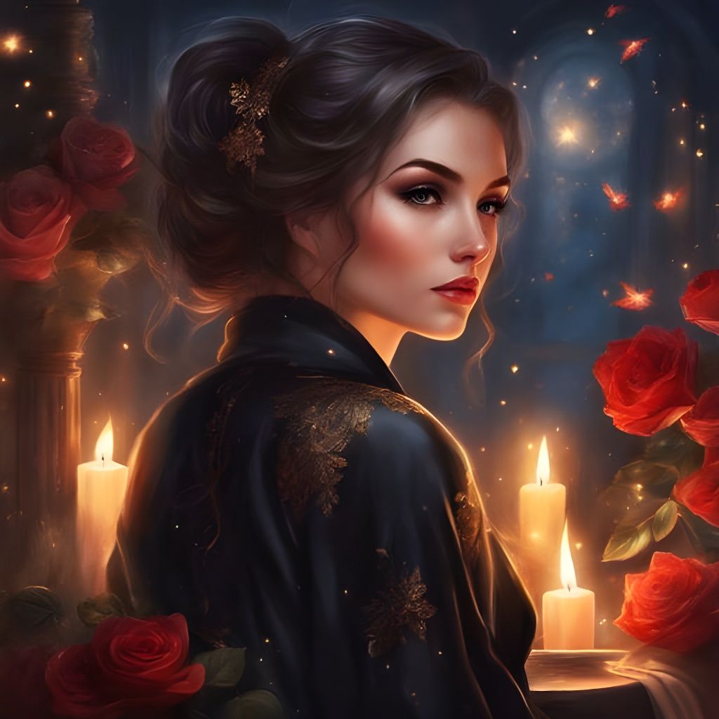 Portrait of Tatar Girl in Lingerie, Evening Setting