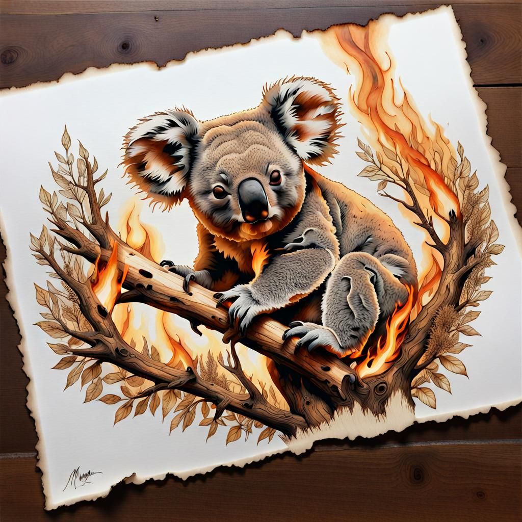 Pyrography - Koala