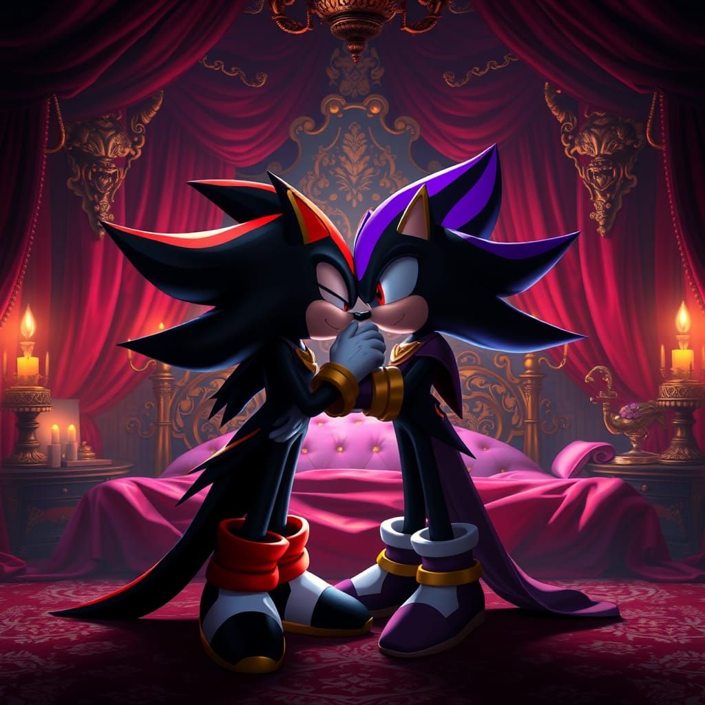 Shadow the Hedgehog Kiss in Mystical Bedchamber