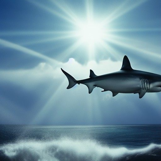 Shark Man in Divine Light