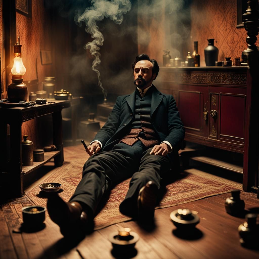 Opium Den Scene in 1874, Cinematic Lighting