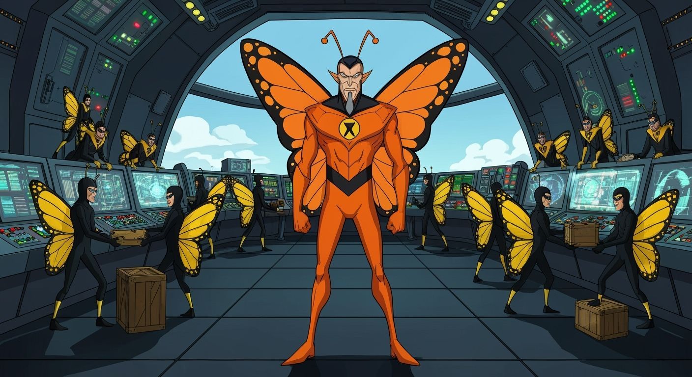 Venture Bros Monarch on Flying Fortress