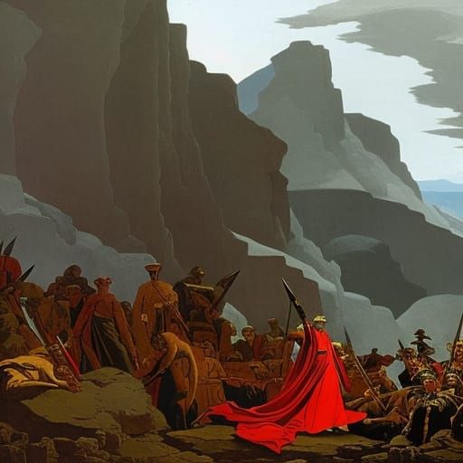 Inferno in Art Deco Style with Bright Colors