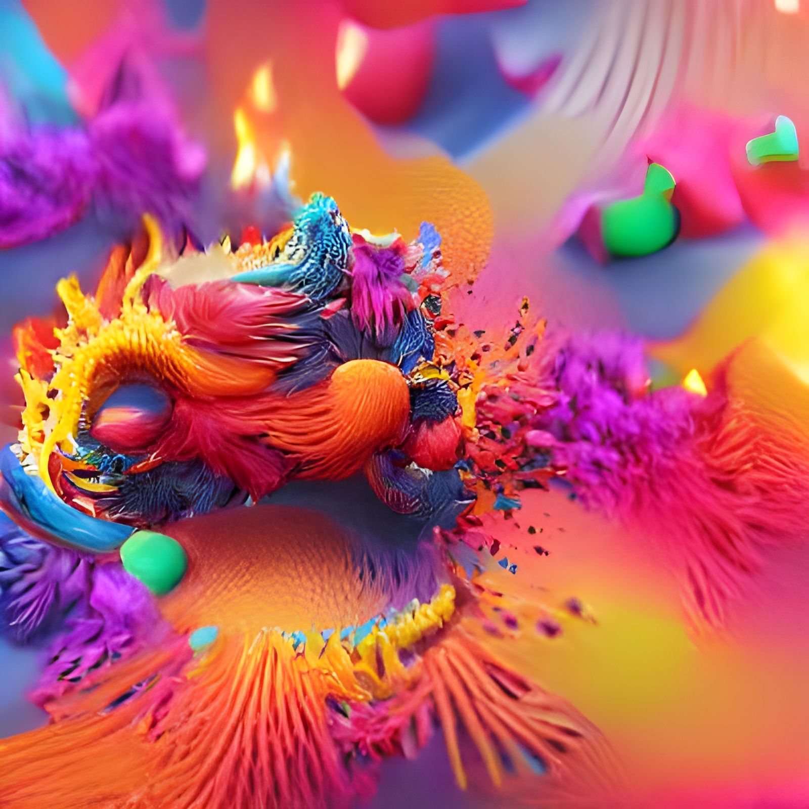 Explosive Metaverse Scene Rendered in Houdini