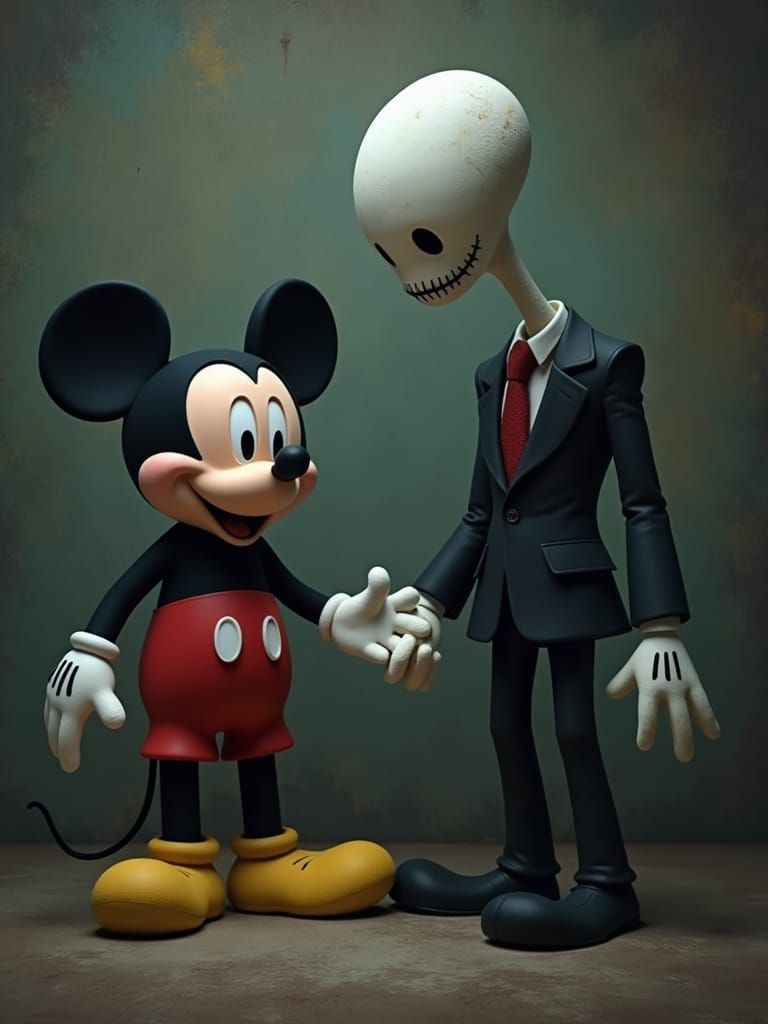 Mickey mouse and pals meet slenderman