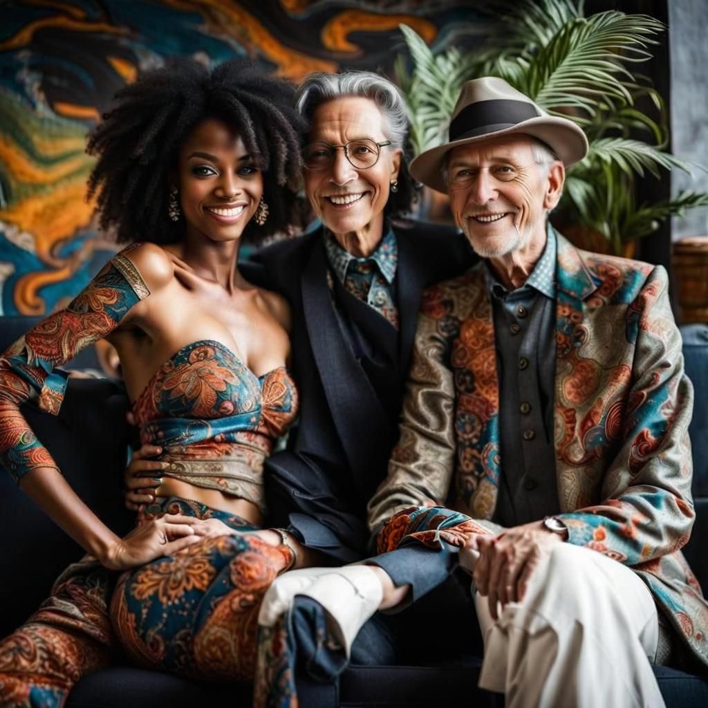 Surreal Restaurant Scene with Exotic Aliens in Magical Reali...