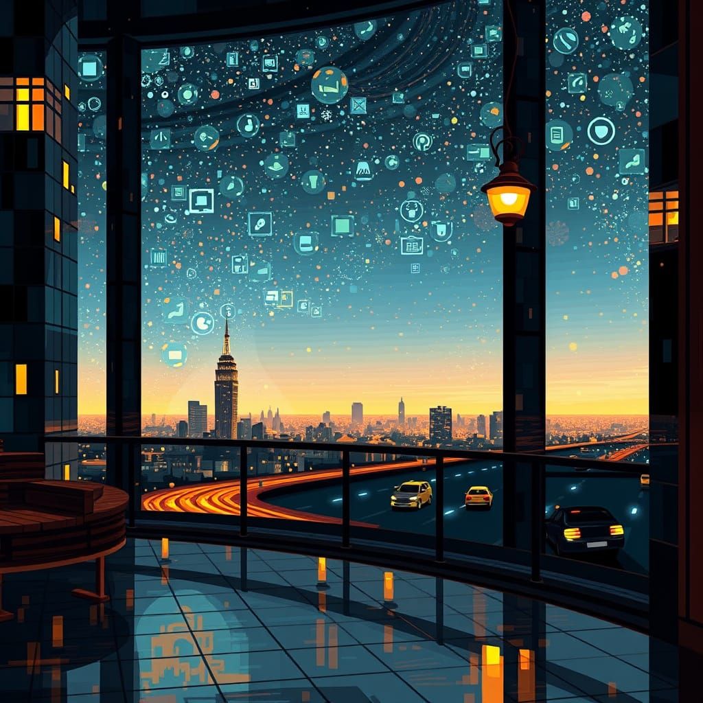 Cyberpunk Digital Art Gallery