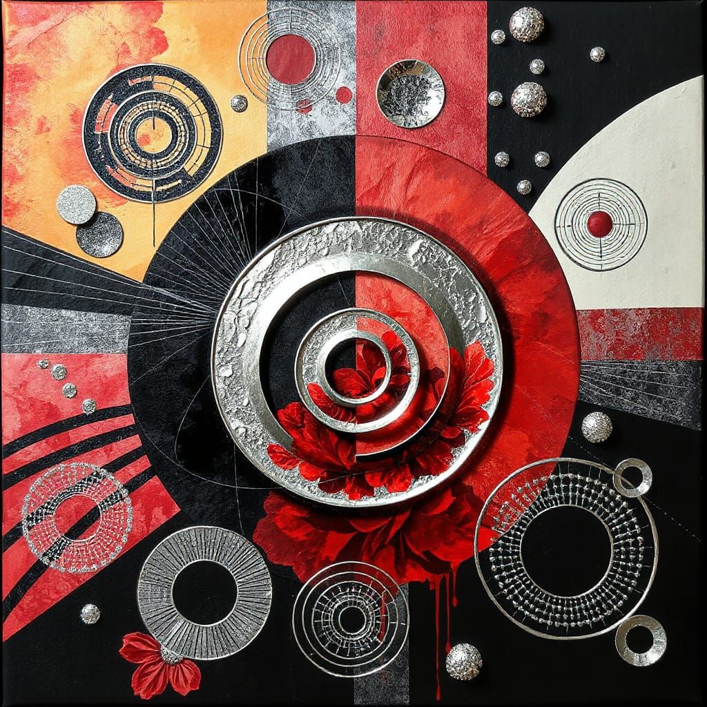 Surreal Metallic Networks on Black Velvet