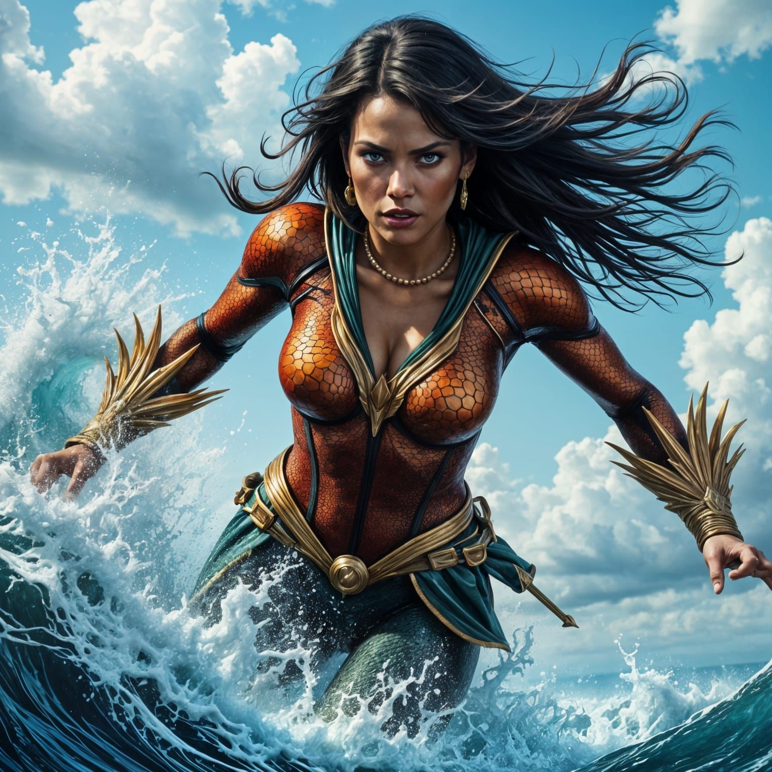 Aquaman's Goddess Emerges from the Waves in a Vibrant Graphi...