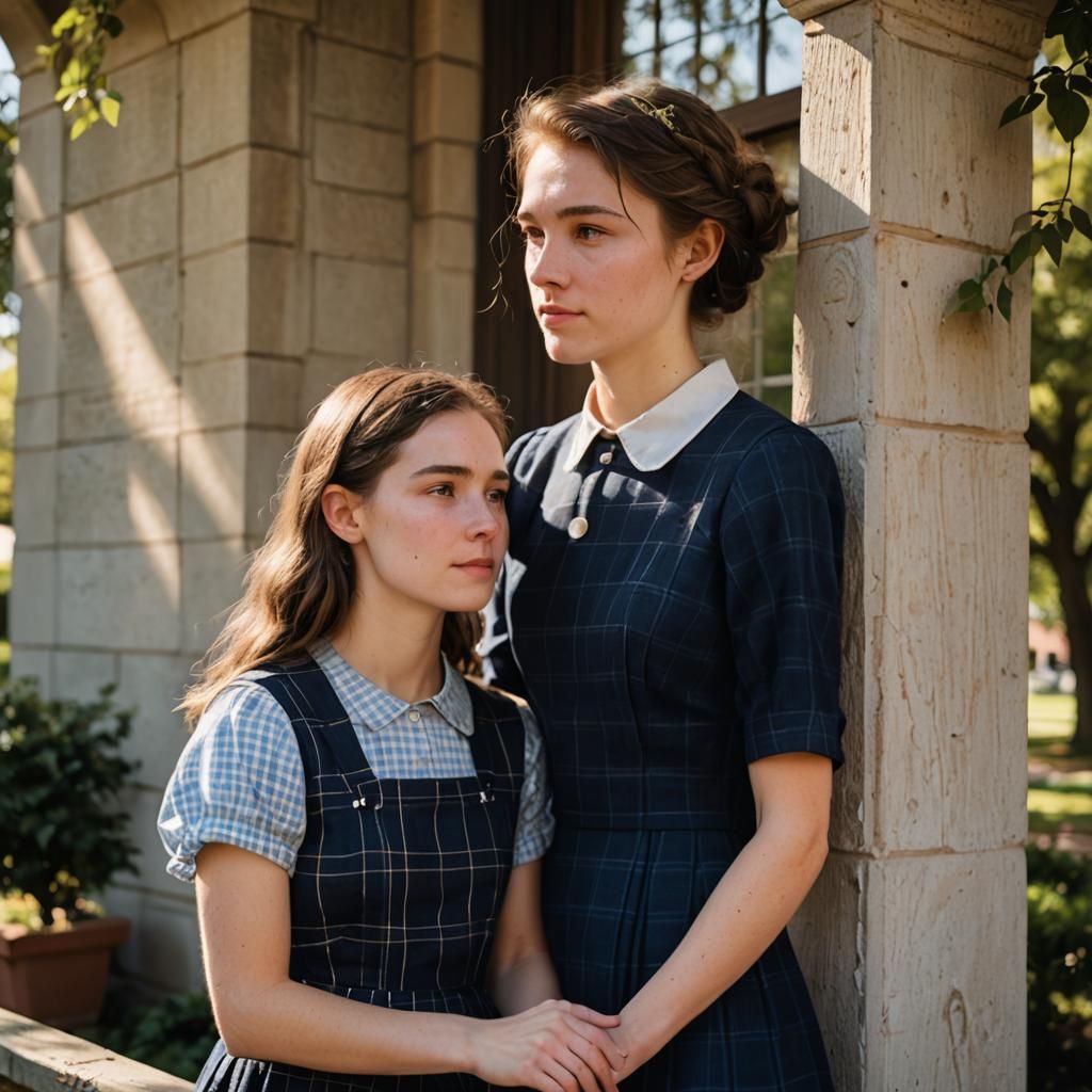 Tomboy in Blue Dress: Church Porch Conversation