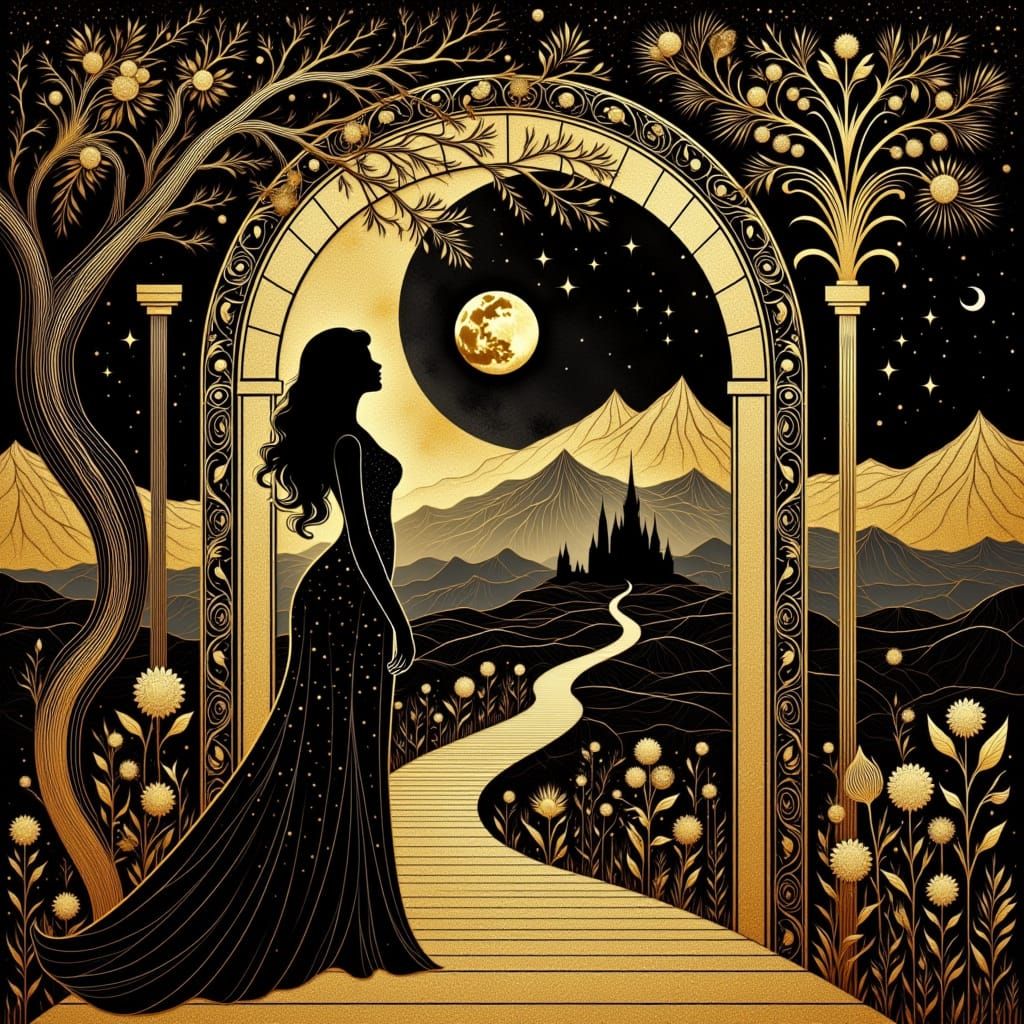 Road home in black and gold 1