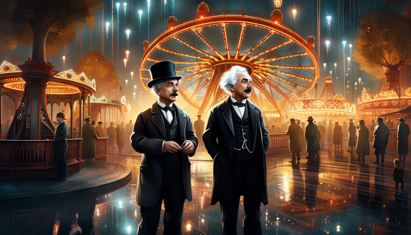 Charlie Chaplin and Albert Einstein