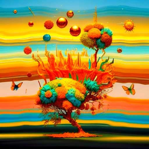 Mesmerizing Abstract Fractals in Metallic Colors