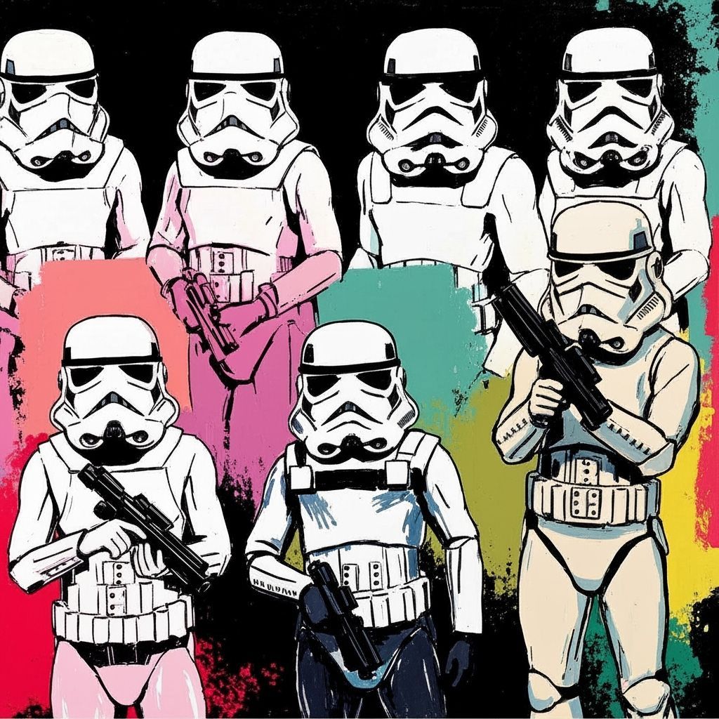 Pop Art Stormtroopers in Warhol Style