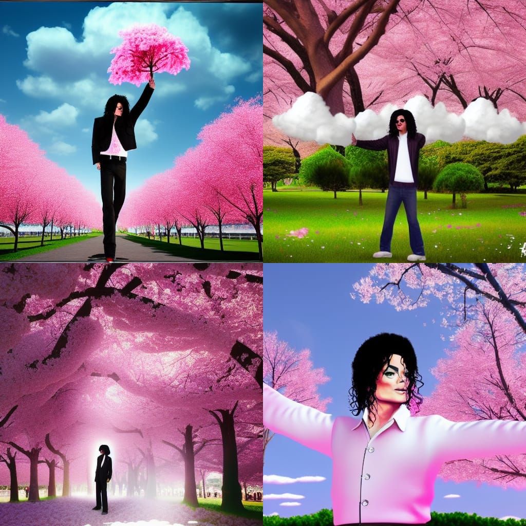 Michael Jackson Dances in a Cherry Blossom Rain