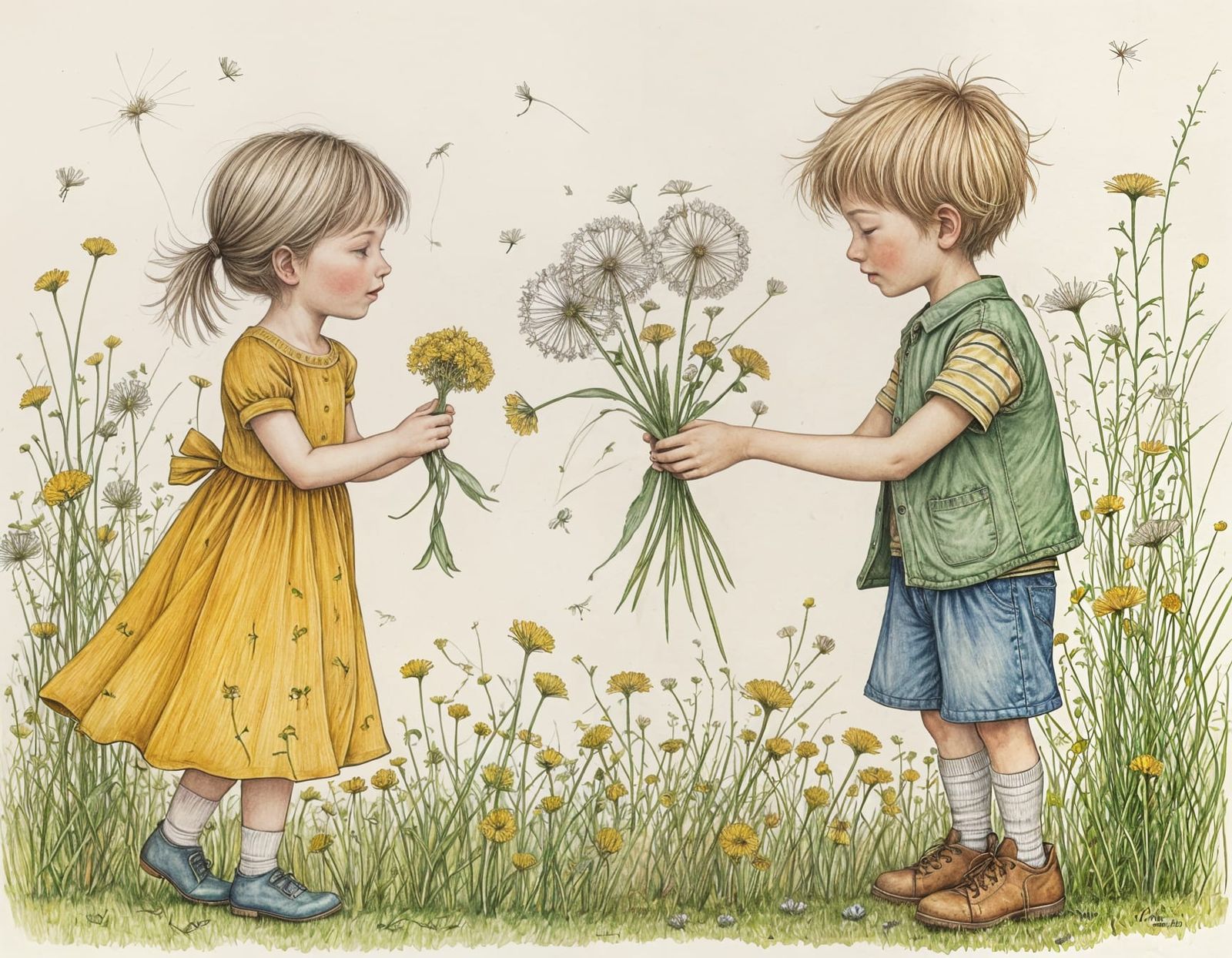 Surreal Whimsy of Childhood Love Revealed in Hand-Drawn Cart...