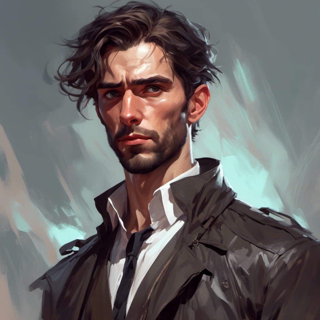 Disturbed Psychologist Portrait in Hyperdetailed Digital Art