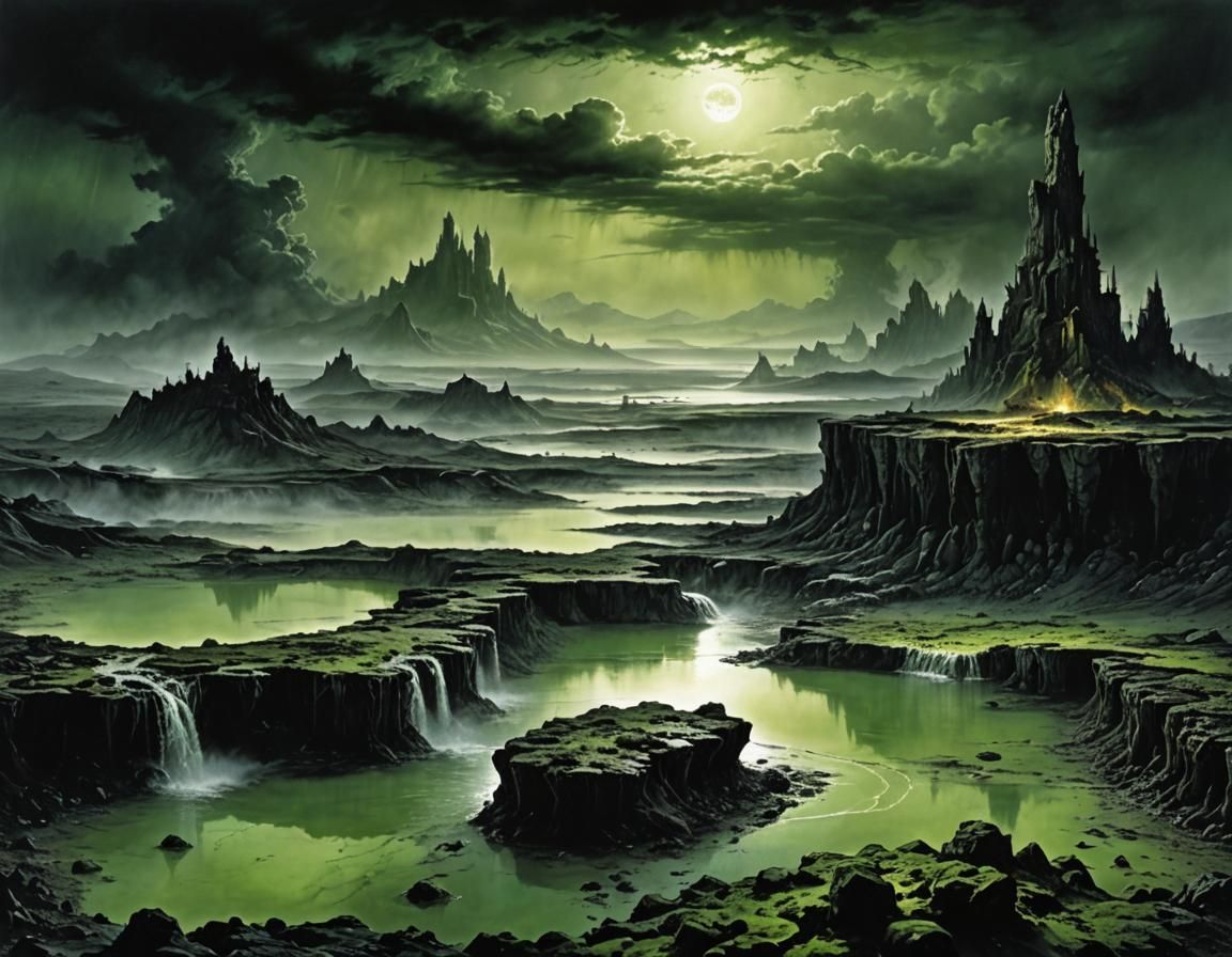 Grimdark Wasteland with Acid Pools