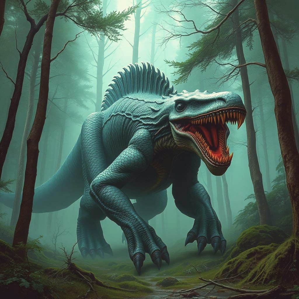 Ancient Predator Stalks Primeval Forest